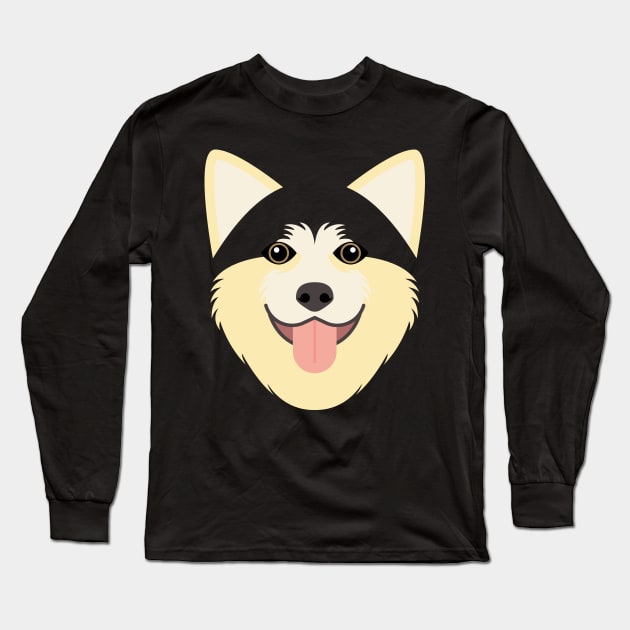 Shiba Inu dog face Long Sleeve T-Shirt by ShirtBricks